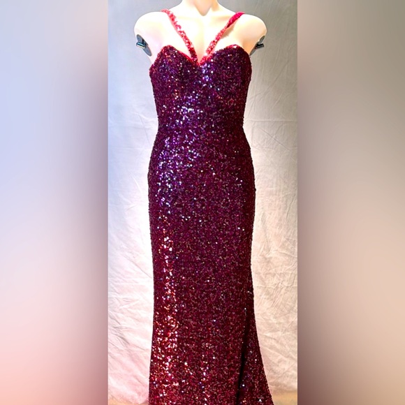 Maggie Sottero Dresses & Skirts - Elegant Sequin Evening Gown